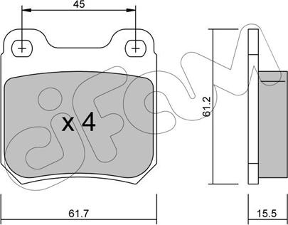 Cifam 822-275-0 - Тормозные колодки, дисковые, комплект parts5.com