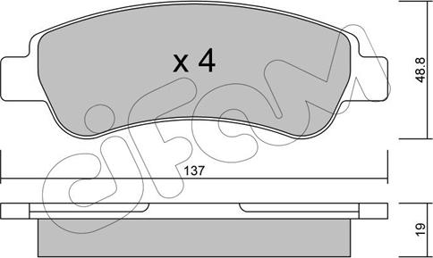 Cifam 822-710-0 - Set placute frana,frana disc parts5.com