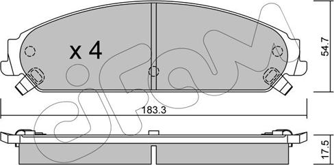 Cifam 822-717-0 - Brake Pad Set, disc brake parts5.com