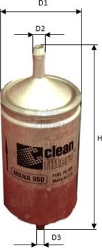 Clean Filters MBNA 950 - Filtro combustible parts5.com