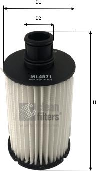 Clean Filters ML4571 - Oljni filter parts5.com