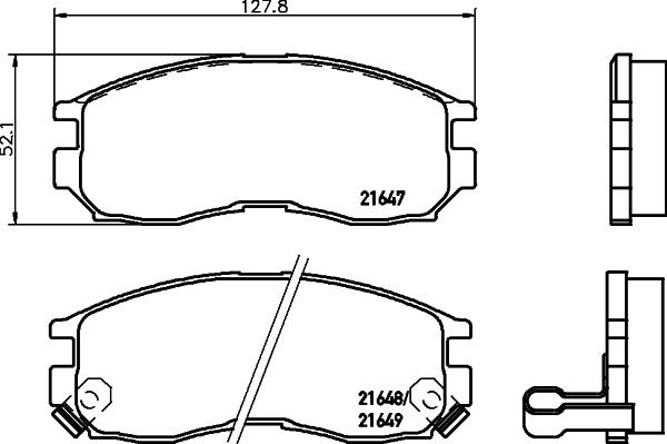 DJ Parts BP1020 - Komplet pločica, disk-kočnica parts5.com