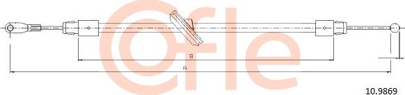 Cofle 92.10.9869 - Cable de accionamiento, freno de estacionamiento parts5.com