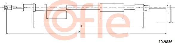 Cofle 92109836 - Tažné lanko, parkovací brzda parts5.com