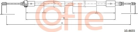 Cofle 92.10.4655 - Cablu, frana de parcare parts5.com