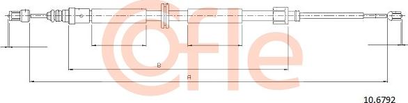 Cofle 92.10.6792 - Cable, parking brake parts5.com