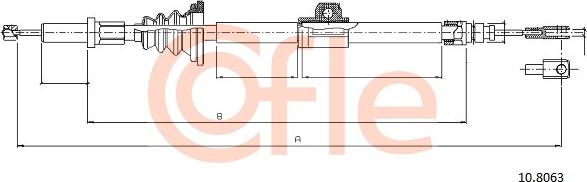 Cofle 92.10.8063 - Cablu, frana de parcare parts5.com