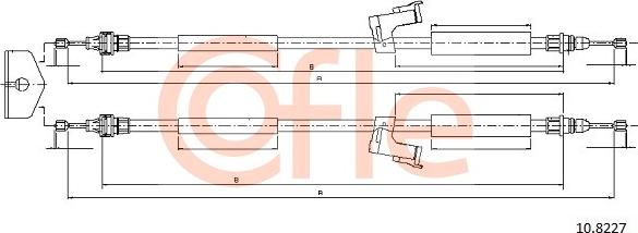 Cofle 92.10.8227 - Cable de accionamiento, freno de estacionamiento parts5.com