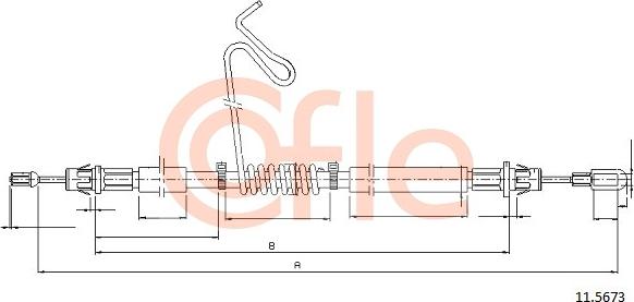 Cofle 92.11.5673 - Cable, parking brake parts5.com