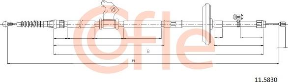 Cofle 92.11.5830 - Cable, parking brake parts5.com