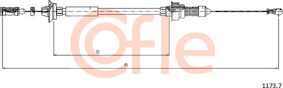 Cofle 92.1173.7 - Тросик газа parts5.com