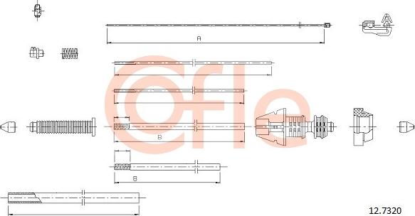 Cofle 92127320 - Kaasuvaijeri parts5.com