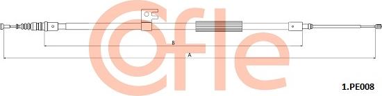 Cofle 92.1.PE008 - Cable de accionamiento, freno de estacionamiento parts5.com