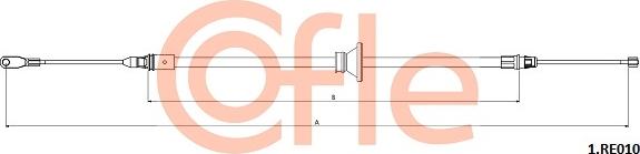 Cofle 92.1.RE010 - Cable, parking brake parts5.com