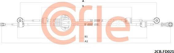 Cofle 92.2CB.FD021 - Cablu,transmisie manuala parts5.com