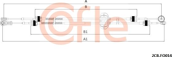 Cofle 92.2CB.FO014 - Cablu,transmisie manuala parts5.com