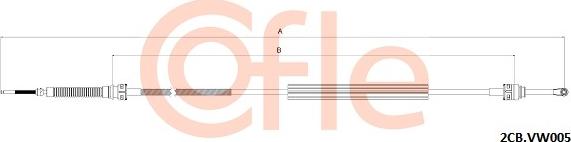 Cofle 92.2CB.VK005 - Трос, ступенчатая коробка передач parts5.com