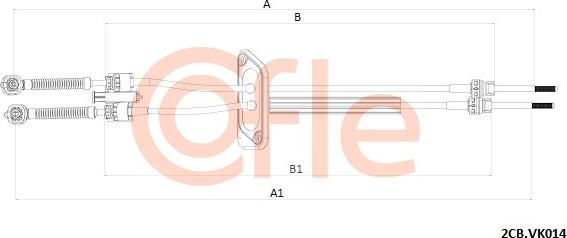 Cofle 92.2CB.VK014 - Cablu,transmisie manuala parts5.com