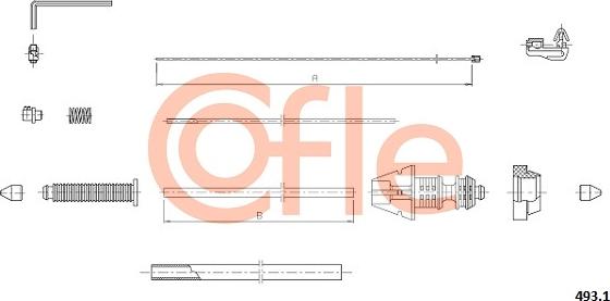 Cofle 92.493.1 - Kaasuvaijeri parts5.com