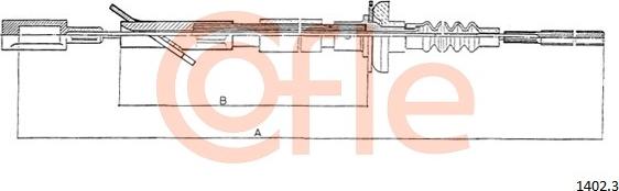 Cofle 1402.3 - Cablu ambreiaj parts5.com