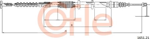 Cofle 92.1651.21 - Ντίζα, φρένο ακινητοποίησης parts5.com