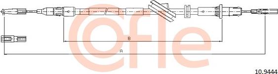 Cofle 10.9444 - Жило, ръчна спирачка parts5.com