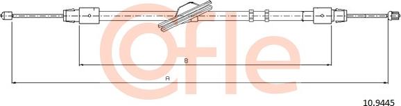 Cofle 10.9445 - Жило, ръчна спирачка parts5.com