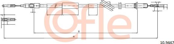 Cofle 10.9447 - Жило, ръчна спирачка parts5.com