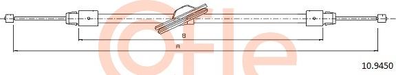 Cofle 10.9450 - Ντίζα, φρένο ακινητοποίησης parts5.com