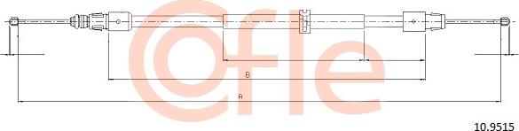 Cofle 10.9515 - Жило, ръчна спирачка parts5.com