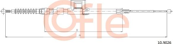 Cofle 10.9026 - Żażné lanko parkovacej brzdy parts5.com