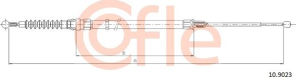 Cofle 10.9023 - Tažné lanko, parkovací brzda parts5.com