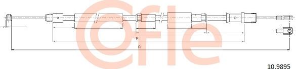 Cofle 92.10.9895 - Cable, parking brake parts5.com