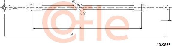 Cofle 10.9866 - Cable de accionamiento, freno de estacionamiento parts5.com