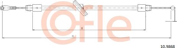 Cofle 10.9868 - Cable de accionamiento, freno de estacionamiento parts5.com