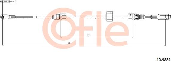 Cofle 92.10.9884 - Cablu, frana de parcare parts5.com