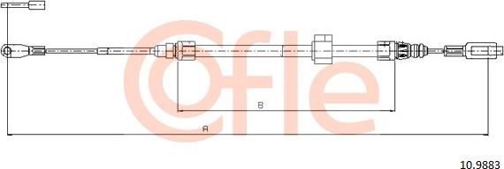 Cofle 10.9883 - Cablu, frana de parcare parts5.com