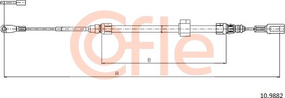 Cofle 10.9882 - Cablu, frana de parcare parts5.com