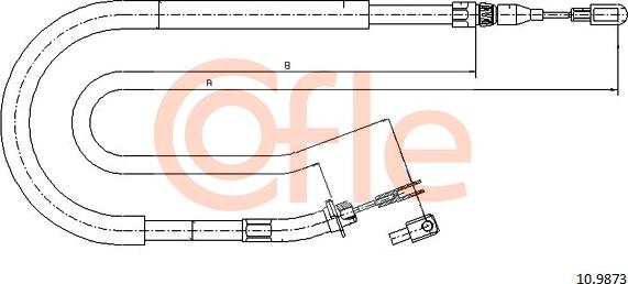 Cofle 10.9873 - Cable de accionamiento, freno de estacionamiento parts5.com