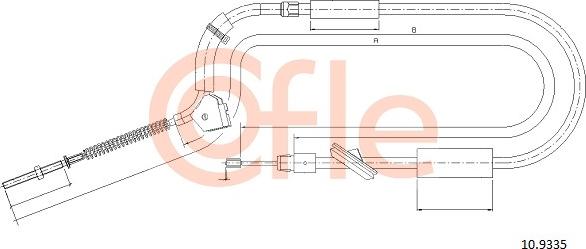 Cofle 10.9335 - Cable, parking brake parts5.com