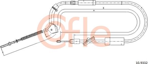 Cofle 10.9332 - Huzal, rögzítőfék parts5.com