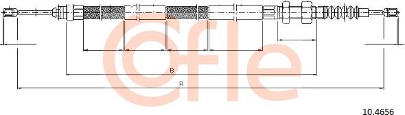 Cofle 10.4656 - Cable, parking brake parts5.com