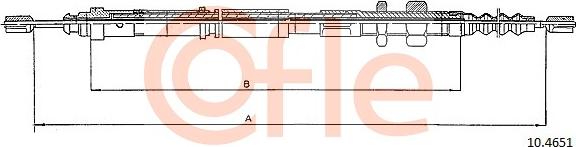 Cofle 10.4651 - Cable, parking brake parts5.com