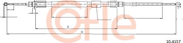 Cofle 10.4157 - Cablu, frana de parcare parts5.com