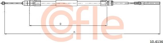 Cofle 10.4136 - Cablu, frana de parcare parts5.com