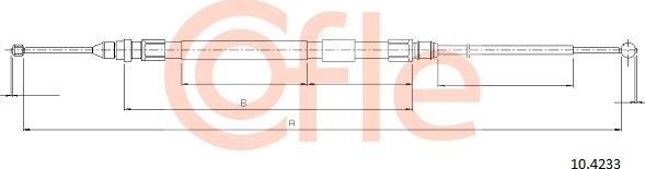 Cofle 10.4233 - Cable, parking brake parts5.com