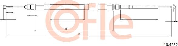 Cofle 10.4232 - Cablu, frana de parcare parts5.com