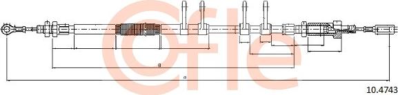 Cofle 92.10.4743 - Cablu, frana de parcare parts5.com