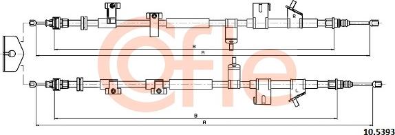 Cofle 10.5393 - Cable, parking brake parts5.com