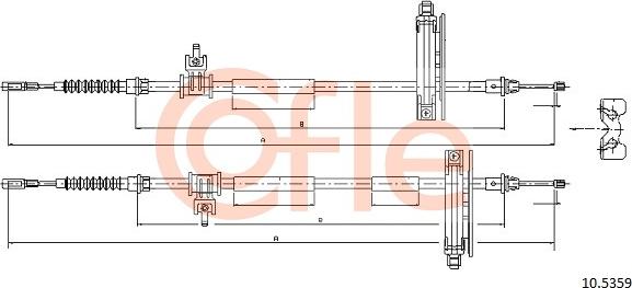 Cofle 10.5359 - Cable, parking brake parts5.com